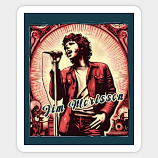 tshirt mug, sticker, print the doors Jim Morisson red velvet Sticker